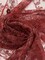1 Yard Burgundy Sequin Corded Embroidered Lace Fabric with Scalloped Edges 54” Wide